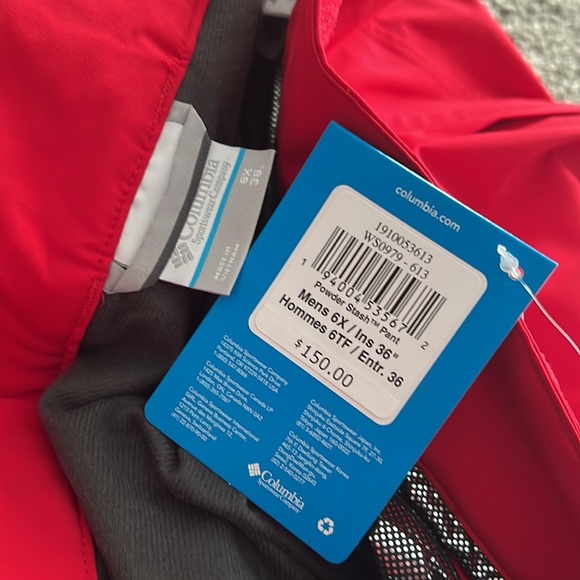 ❗️FINAL❗️ 🆕 COLUMBIA Powder Stash Pant BIG MAN 6X 🔴 - Picture 7 of 9